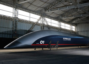 Hitachi joined forces with HyperloopTT to create a railroad capable of magnetically levitated