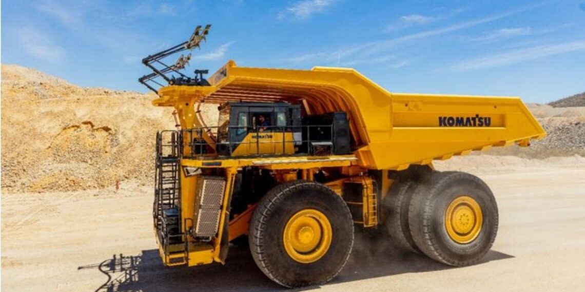 Powered by lithium and hydrogen battery This is the Komatsu electric